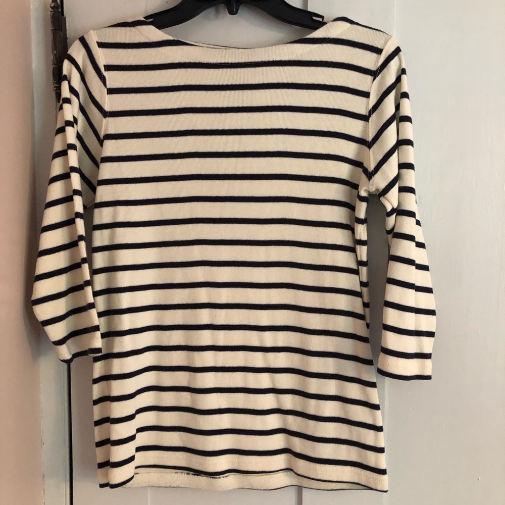 L.L.Bean 3/4 Sleeve French Sailor Boatneck